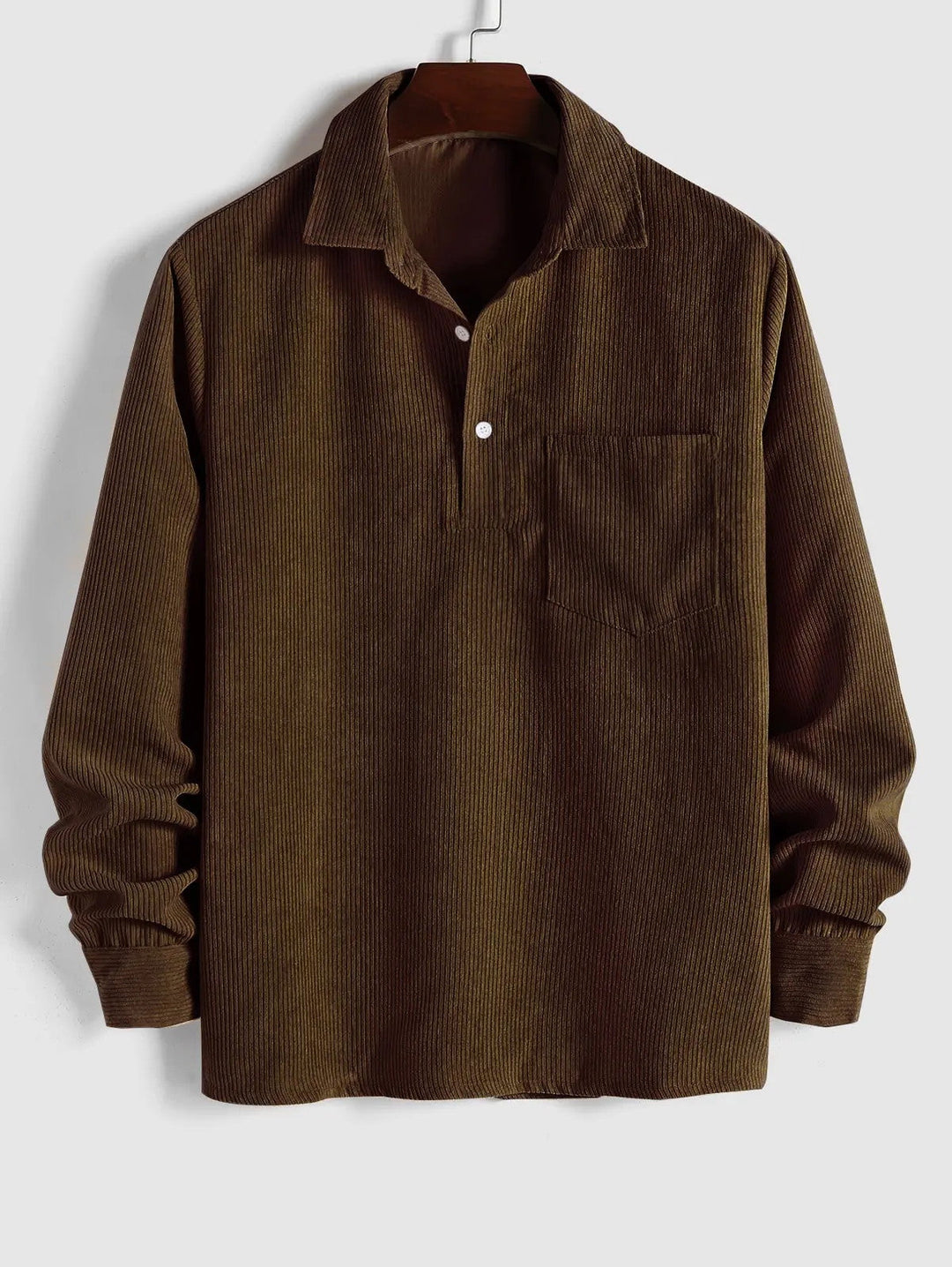 DELACROIX | CHEMISE MANCHES LONGUES DEMI-BOUTONS POUR HOMME