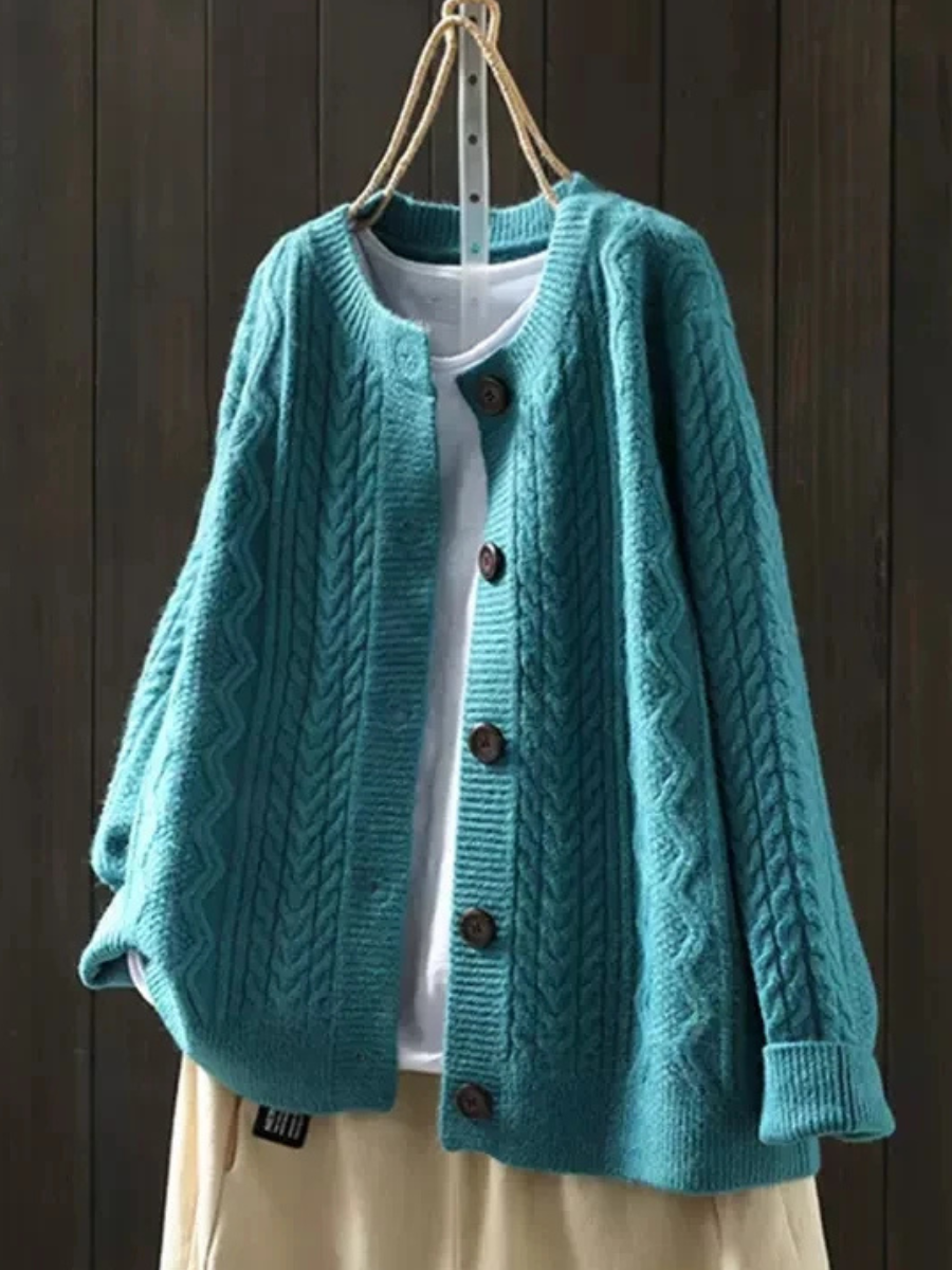 DELACROIX | Cardigan Torsades Col Rond Sophie