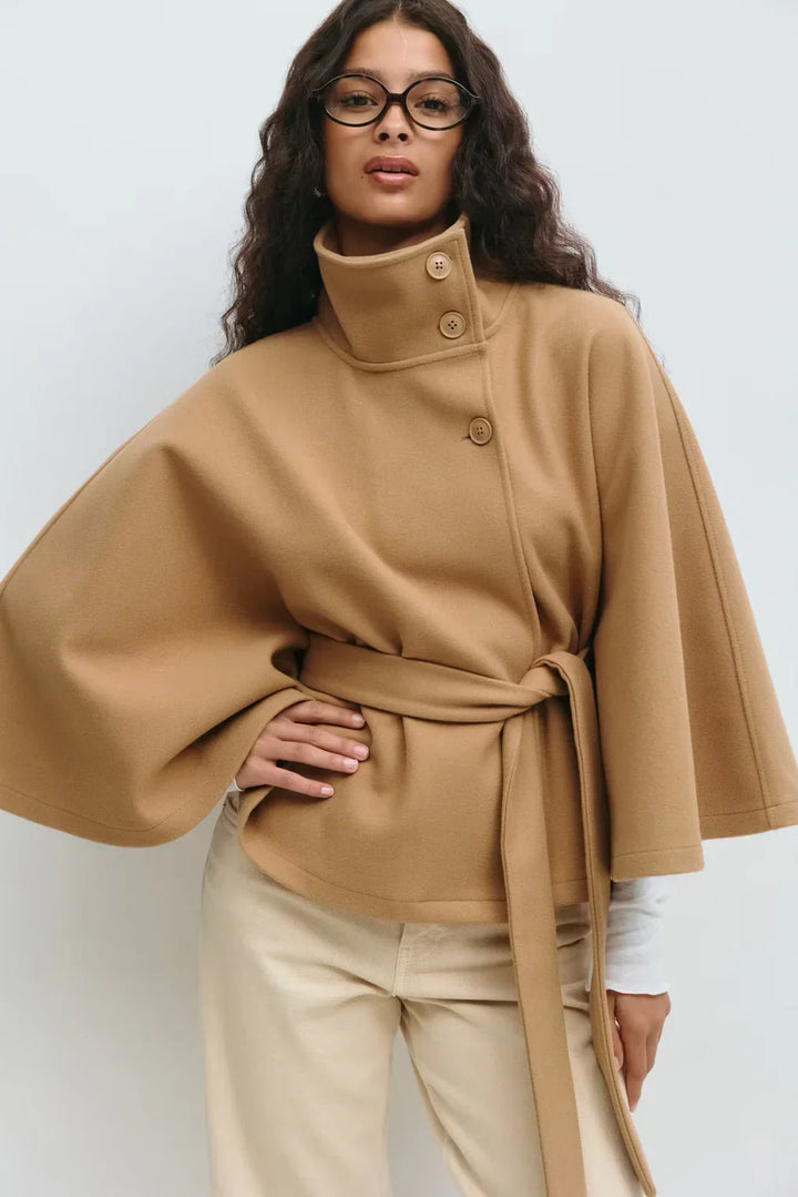 DELACROIX | CAPE JACKET AVEC CEINTURE