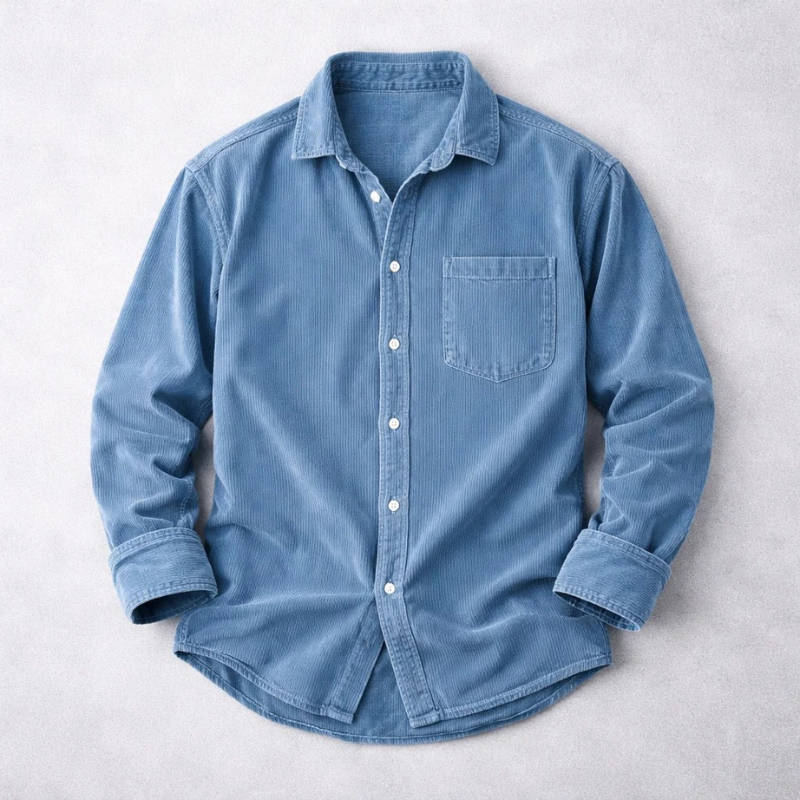 DELACROIX | CHEMISE CLASSIQUE EN VELOURS CÔTELÉ POUR HOMMES