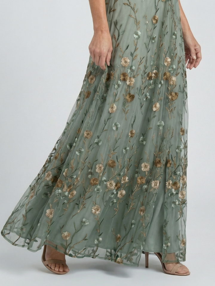 DELACROIX | Robe Maxi Halter Bloom Flow Selora