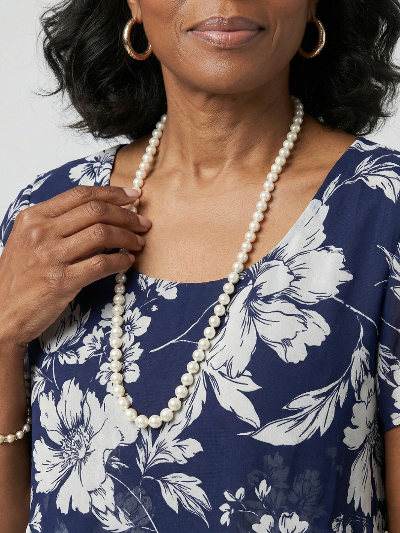 DELACROIX | Robe florale subtile à longueur genou Thea