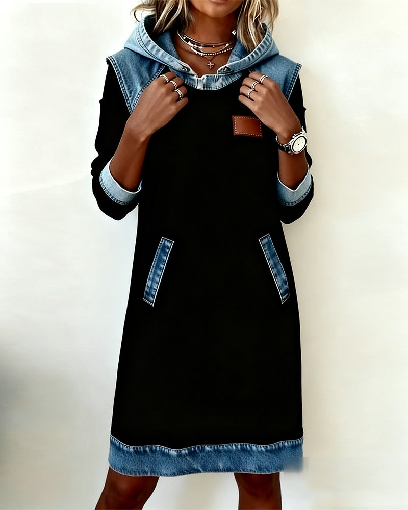 DELACROIX | Robe Sweat Effet Denim pour Femme Camille