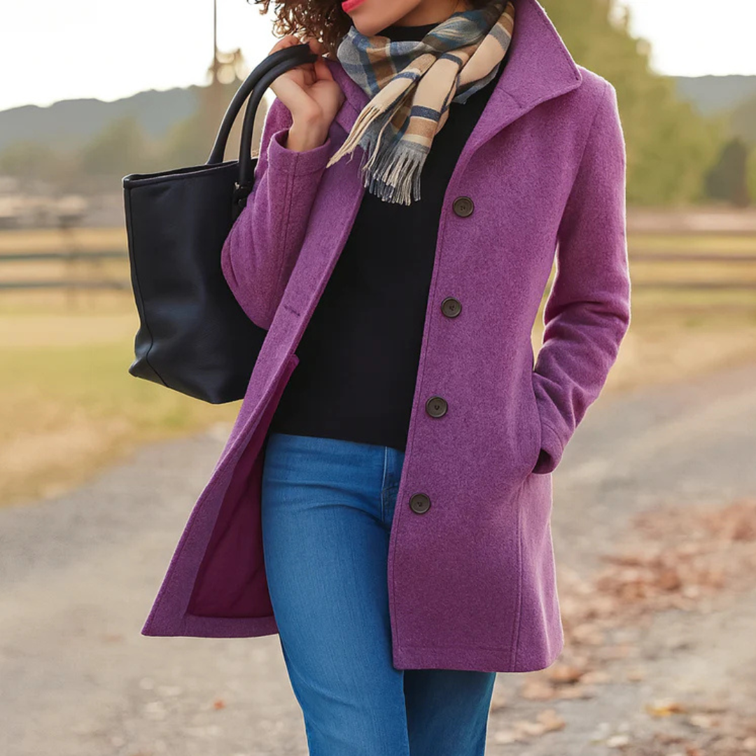 DELACROIX | Manteau Classique Boutonné Pauline