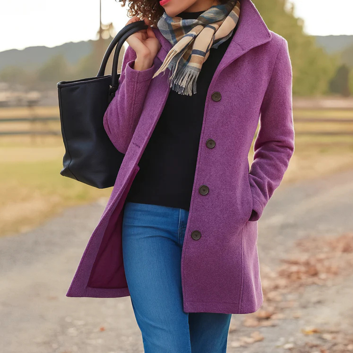DELACROIX | Manteau Classique Boutonné Pauline