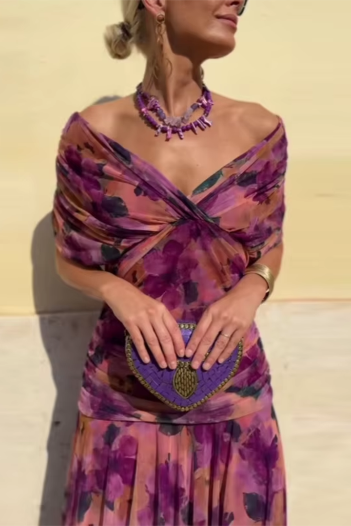 DELACROIX | Robe Longue Fleurie Vaporeuse Christine