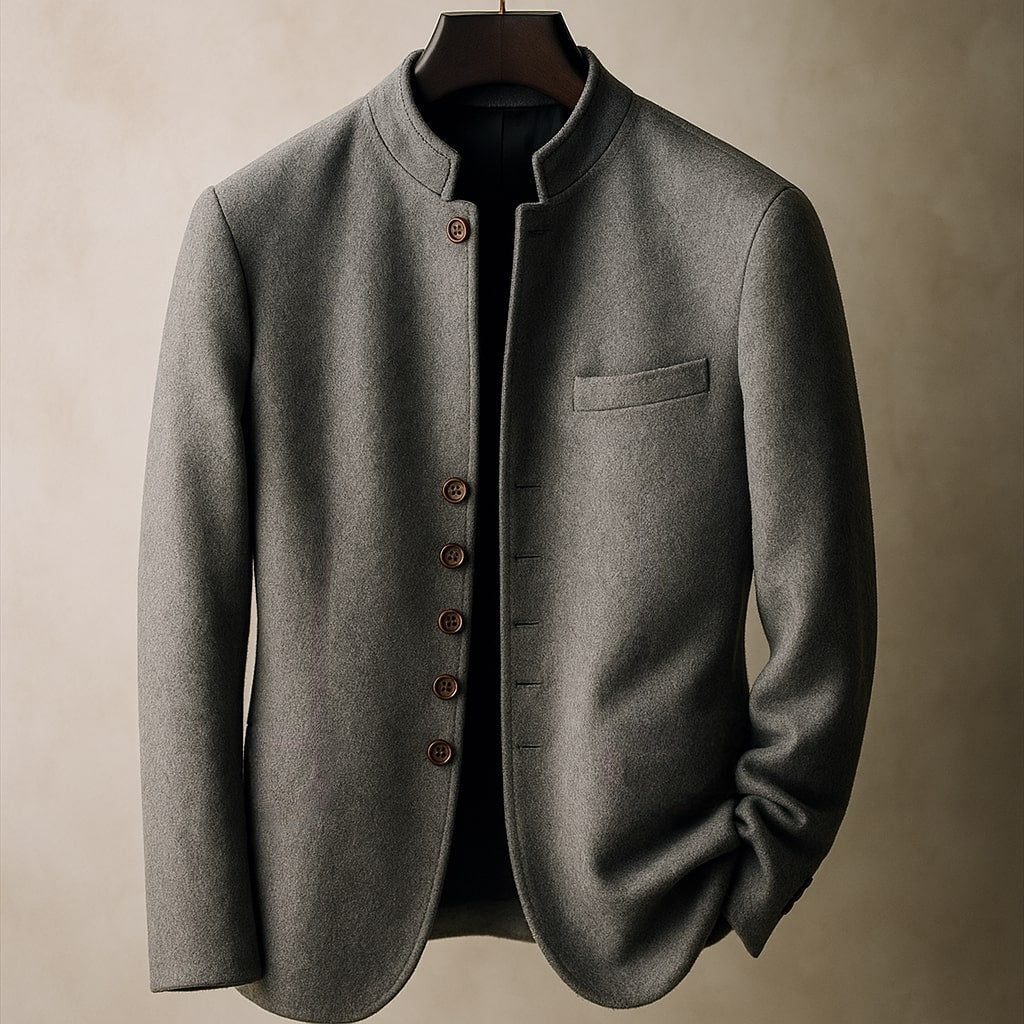 DELACROIX | VESTE EN LAINE AVEC COL DROIT