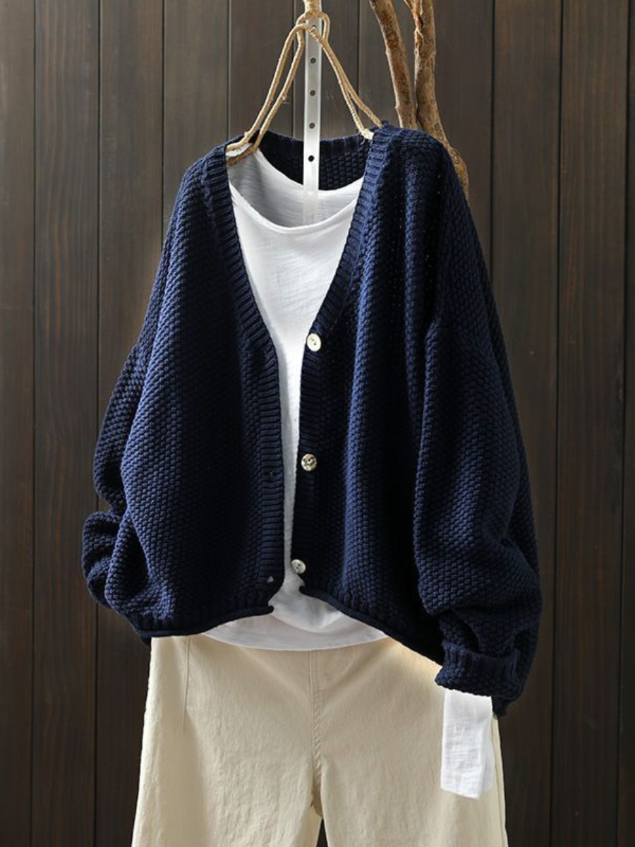 DELACROIX | Cardigan Maille Épaisse Col V Élina