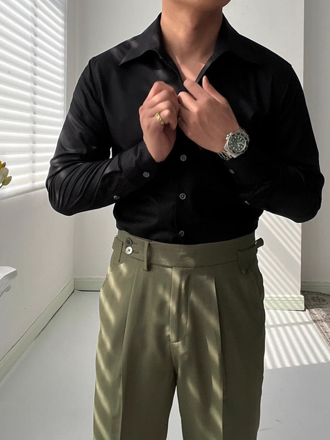 DELACROIX | CHEMISE ATHLÉTIQUE ITALIENNE POUR HOMME EN BAMBOU
