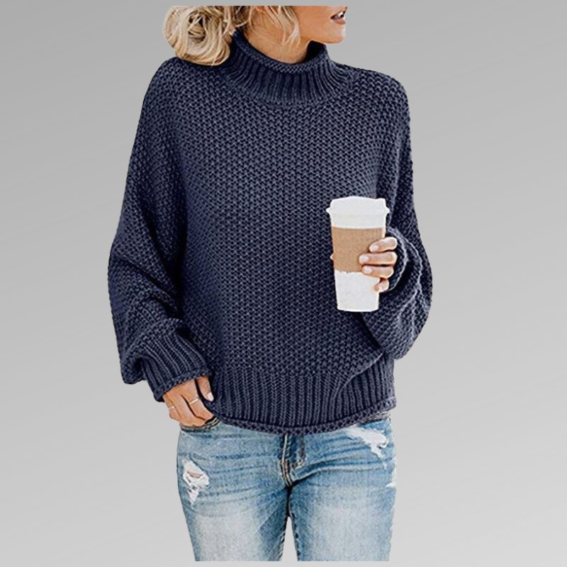 DELACROIX | Pull Col Roulé Grosse Maille Juliette