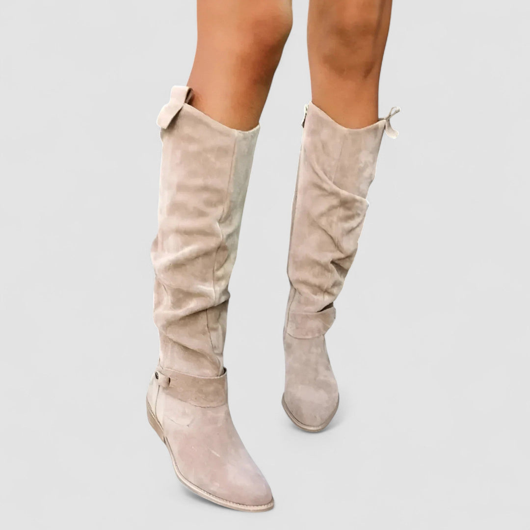 DELACROIX | Bottes Hautes Effet Daim Manon