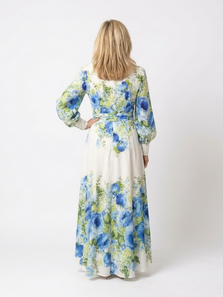 DELACROIX | Robe Maxi à Manches Longues à Fleurs Nora