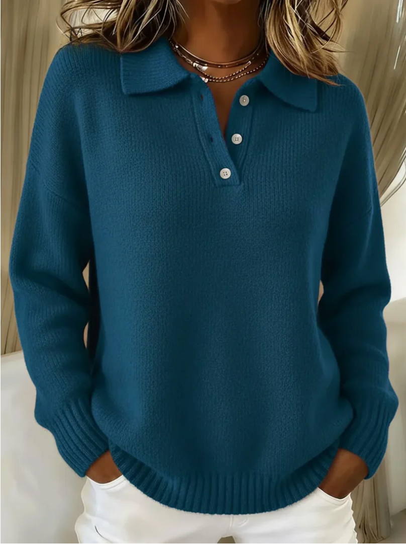 DELACROIX | Pull Col Polo Maille Douce Amélie