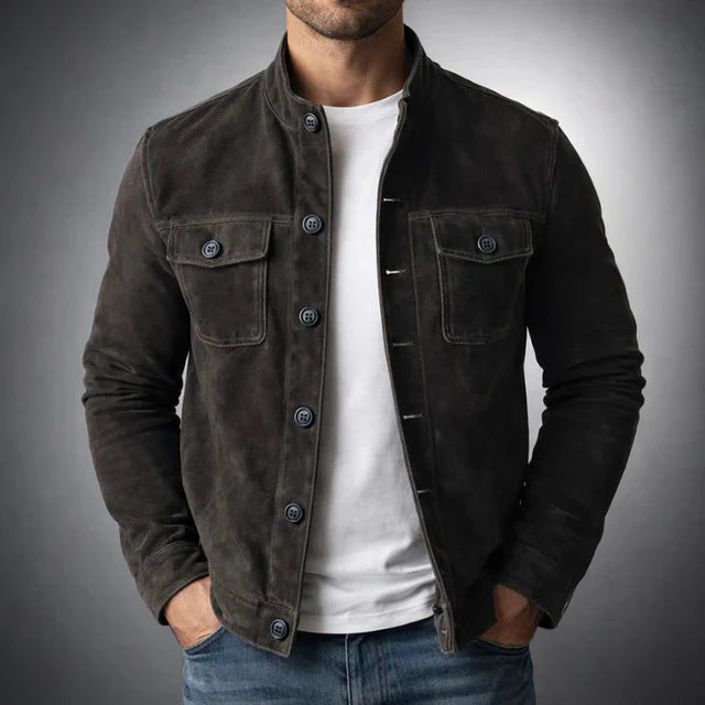DELACROIX | Veste Élégante Suédée Marc