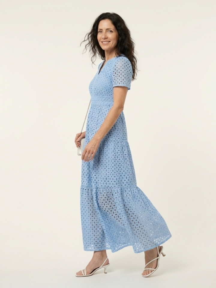 DELACROIX | Robe midi à manches courtes Brielle