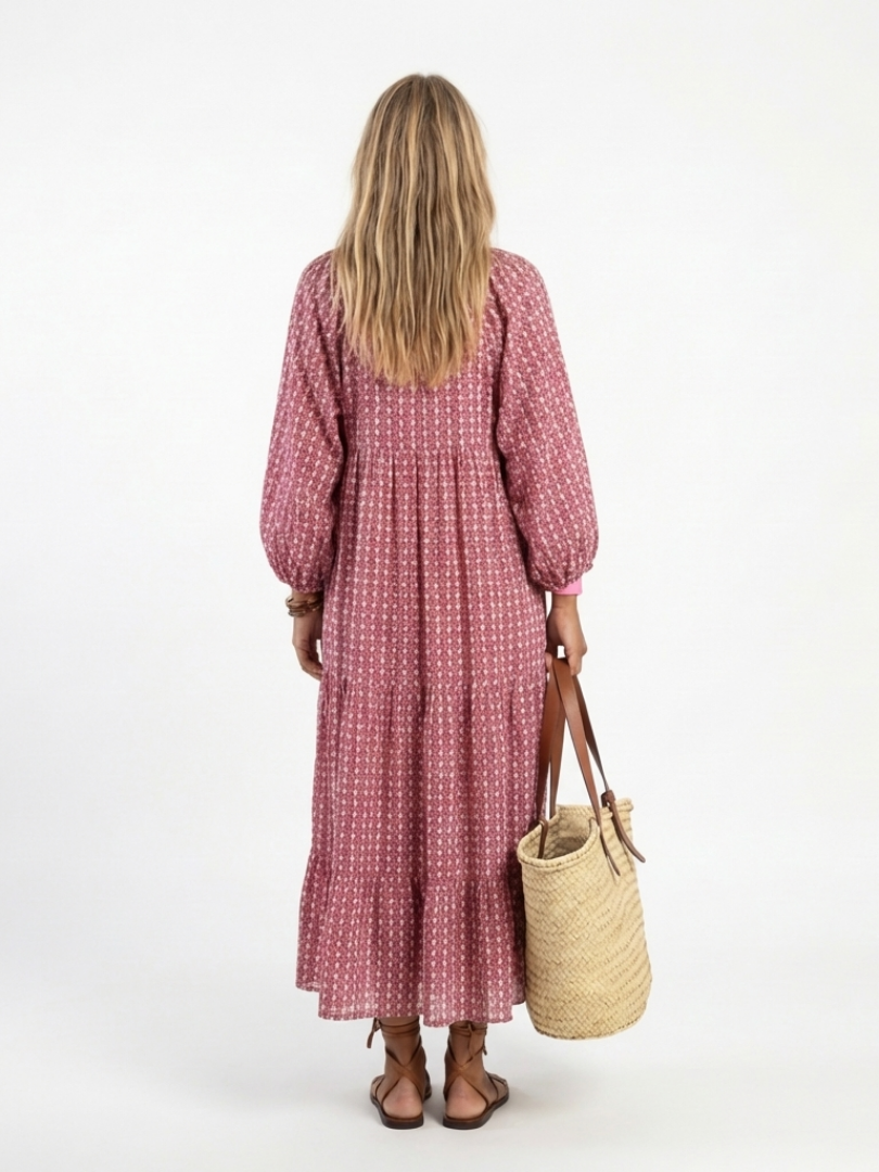 DELACROIX | Robe Midi à Imprimé Géométrique Arlette