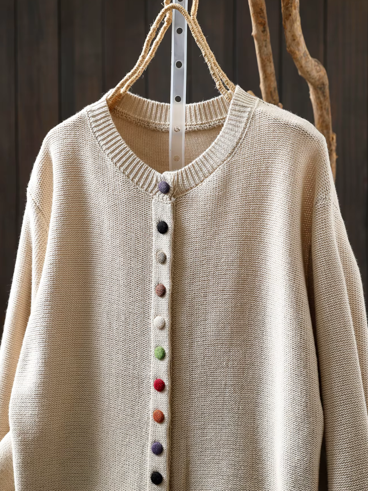 DELACROIX | Cardigan Boutons Colorés Michèle