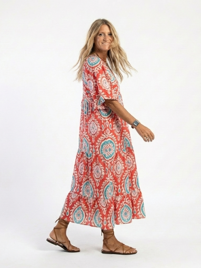 DELACROIX | Robe midi à imprimé paisley Zaria