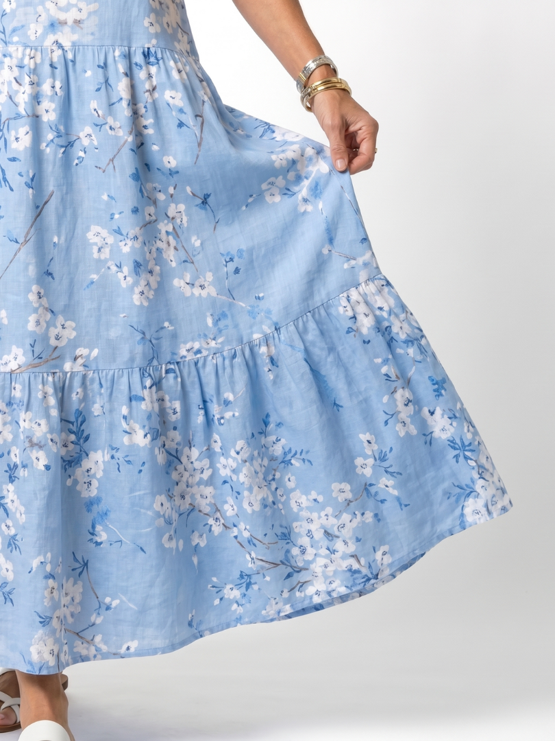 DELACROIX | Robe Midi Fleurie à Pompons Michèle