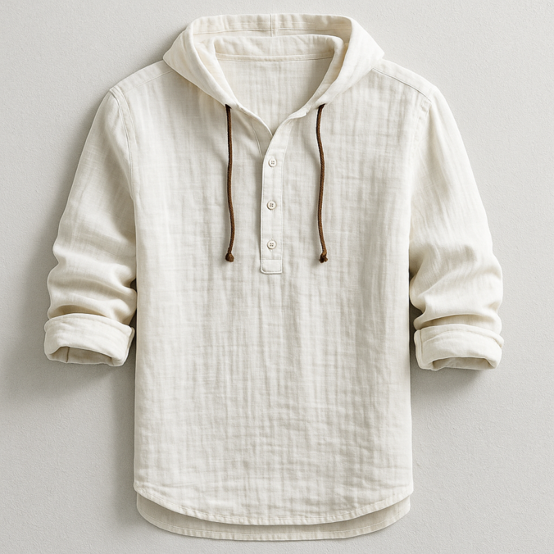 DELACROIX | Chemise en Lin à Capuche Pierre
