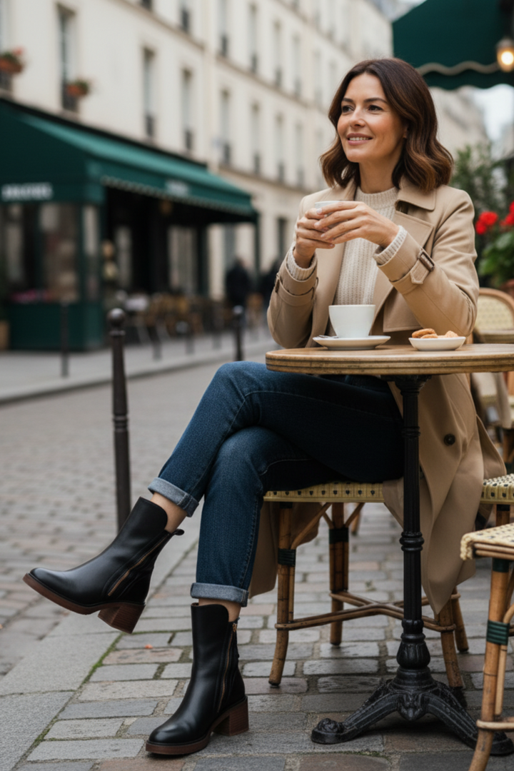 DELACROIX | Bottines Zippées Talon Confort Isabelle