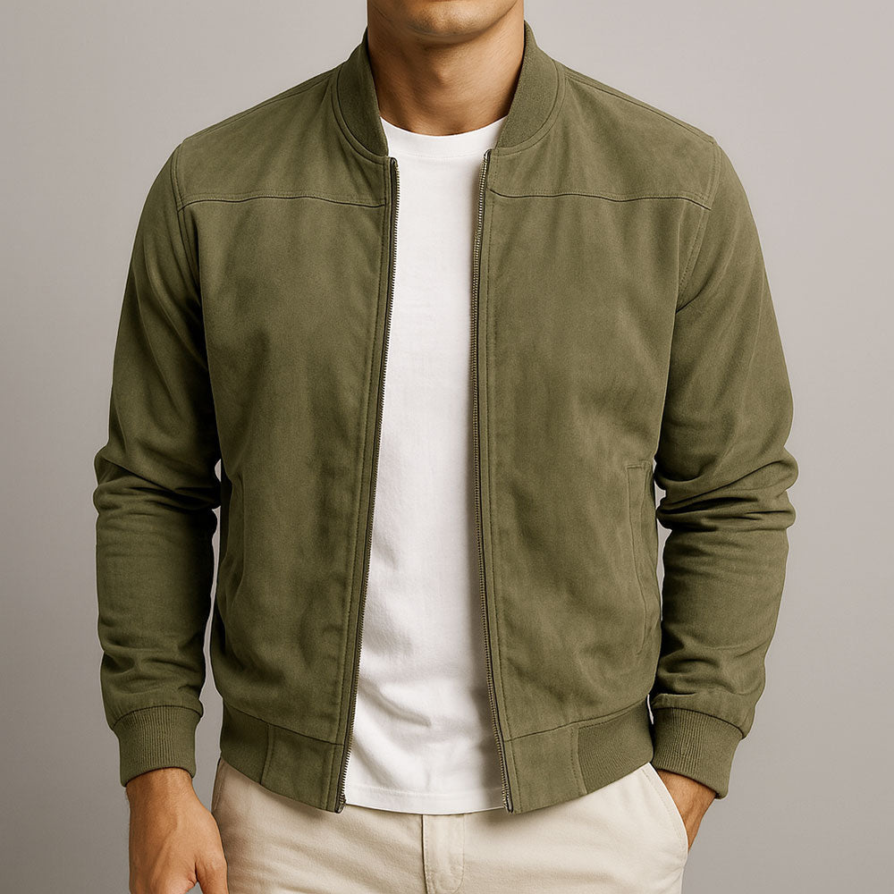 DELACROIX | Veste Bomber Effet Daim Antoine