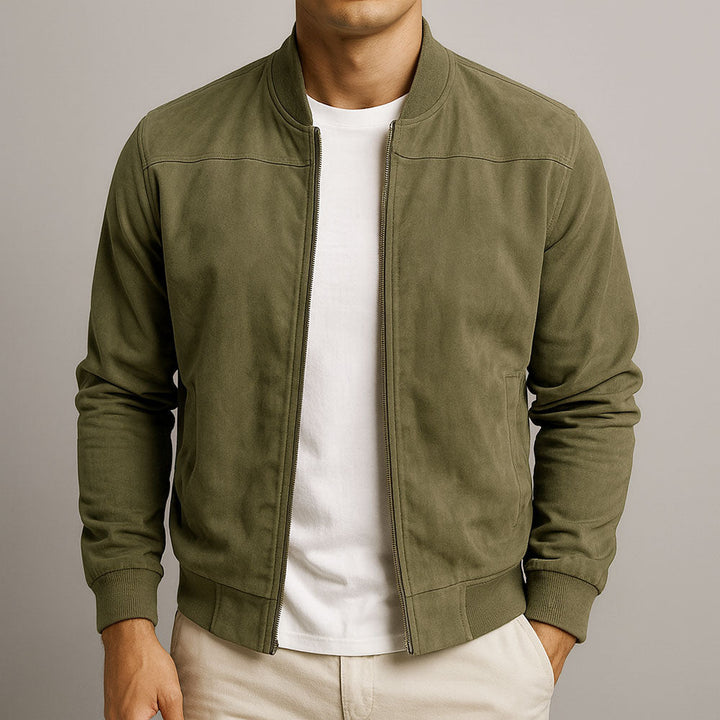 DELACROIX | Veste Bomber Effet Daim Antoine
