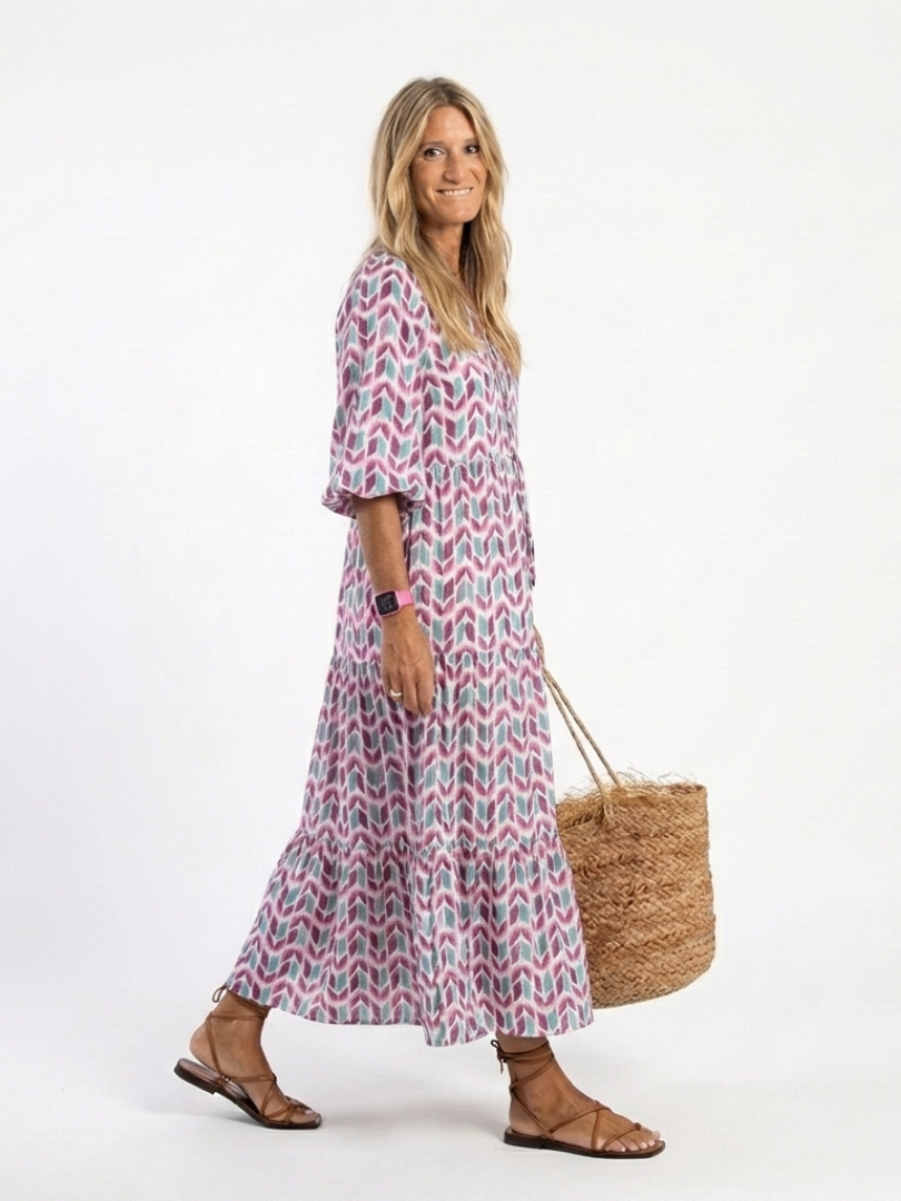DELACROIX | Robe midi à manches longues Mireya