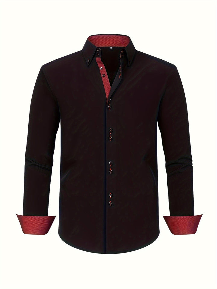 DELACROIX | CHEMISE ÉLÉGANTE LÉGÈRE AVEC DÉTAILS CONTRASTÉS