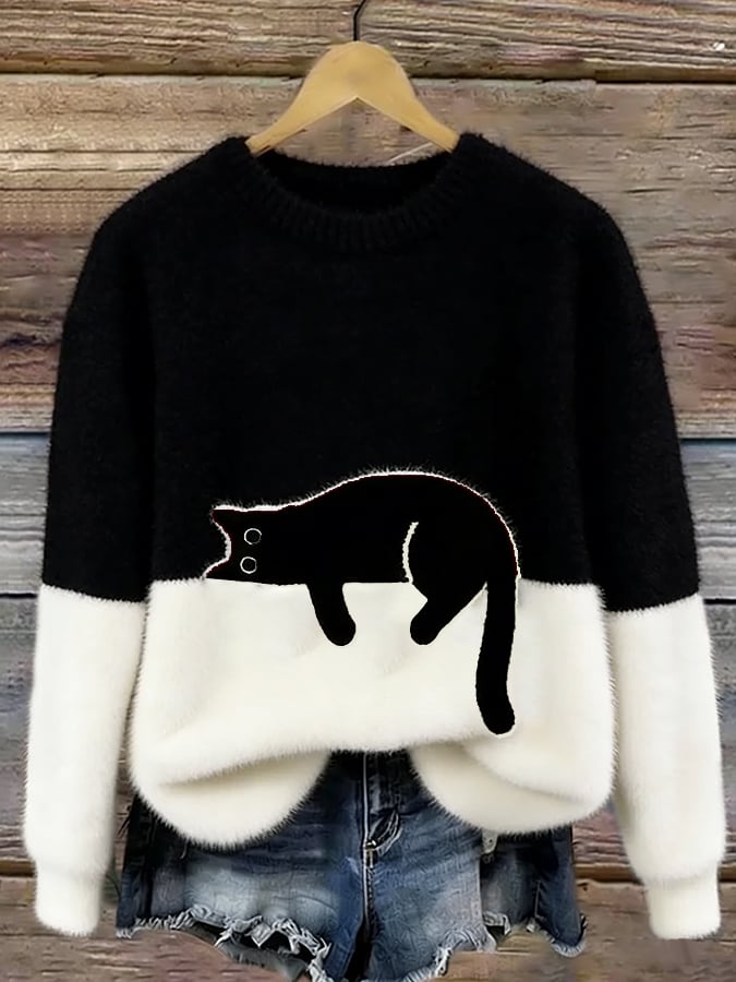 DELACROIX | Pull Douillet Chat Endormi Charlotte