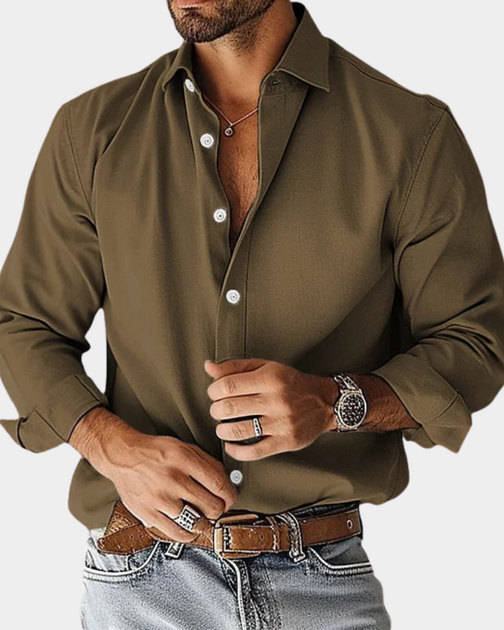 DELACROIX | CHEMISE BOUTONNÉE ÉTIREMENT COUPE SLIM POUR HOMME