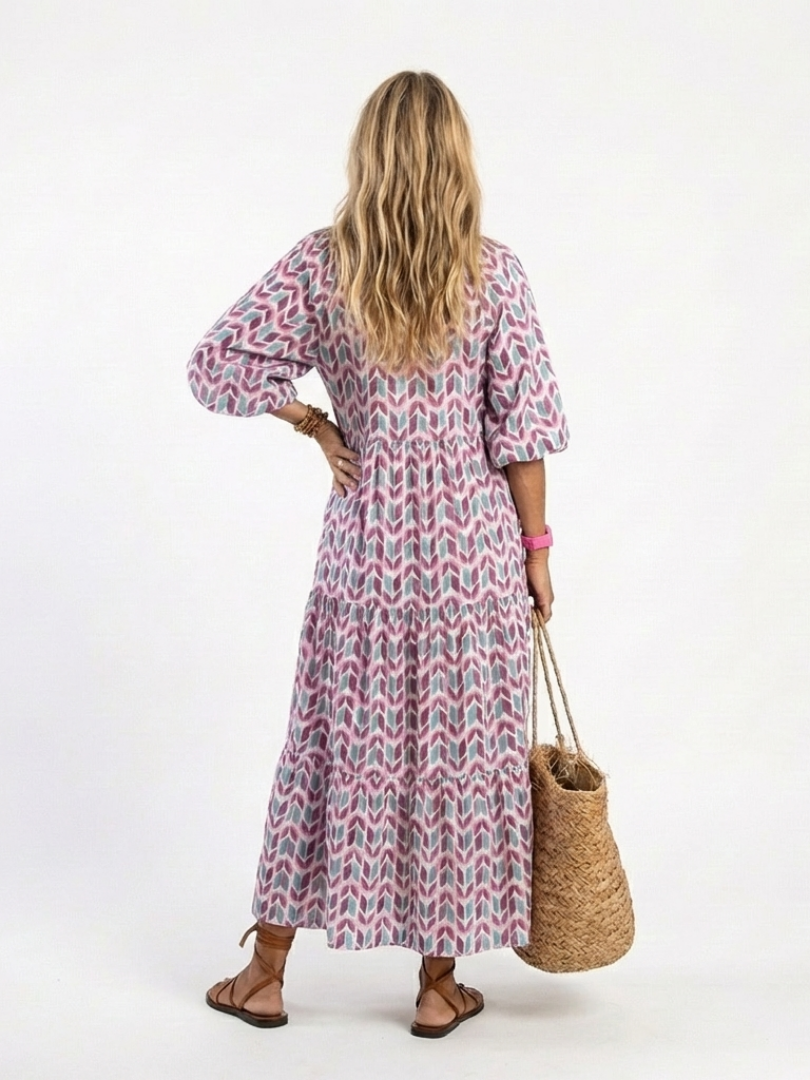 DELACROIX | Robe midi à manches longues Mireya