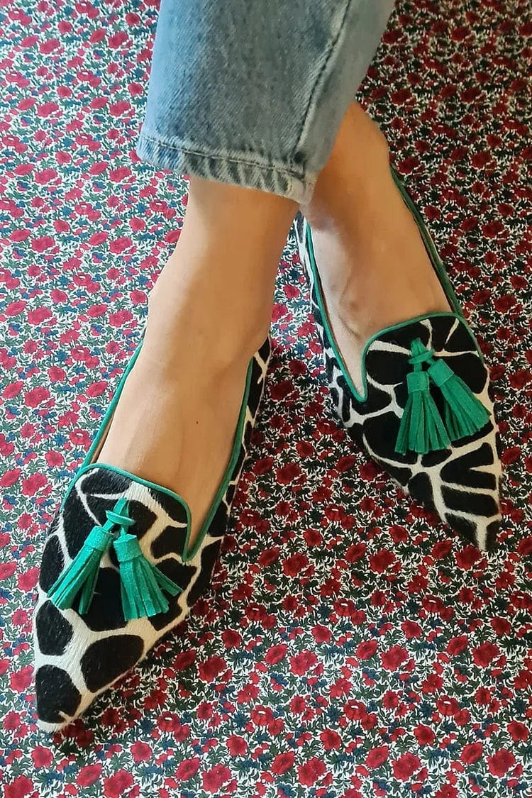 DELACROIX | Mocassins Pointus Imprimé Animalier Mathilde