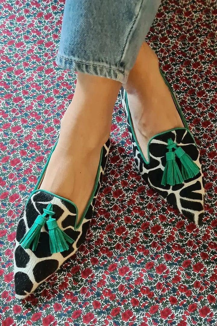 DELACROIX | Mocassins Pointus Imprimé Animalier Mathilde