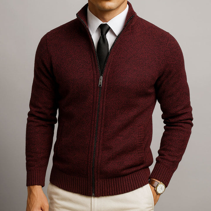 DELACROIX | Cardigan Zippé Col Montant Henri