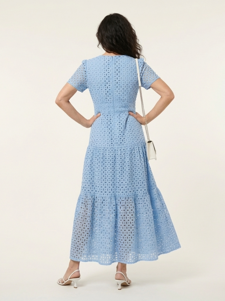 DELACROIX | Robe midi à manches courtes Brielle