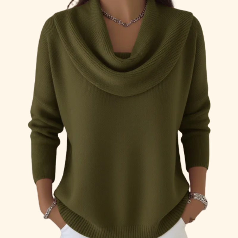 DELACROIX | Pull Col Bénitier Drapé Christine