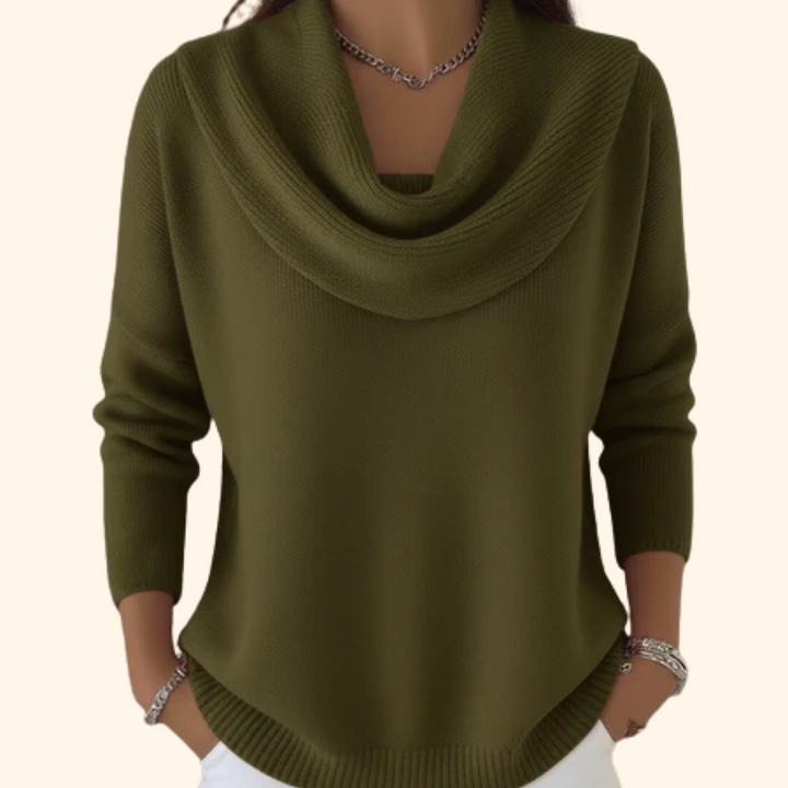 DELACROIX | Pull Col Bénitier Drapé Christine
