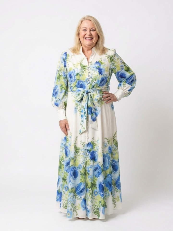 DELACROIX | Robe Maxi à Manches Longues à Fleurs Nora