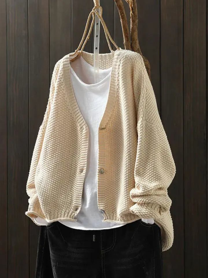 DELACROIX | Cardigan Maille Épaisse Col V Élina