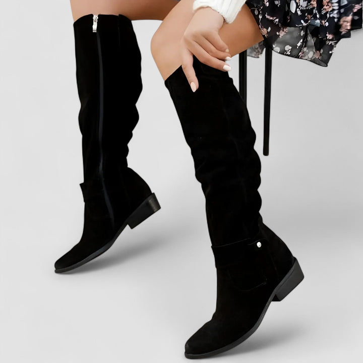 DELACROIX | Bottes Hautes Effet Daim Manon