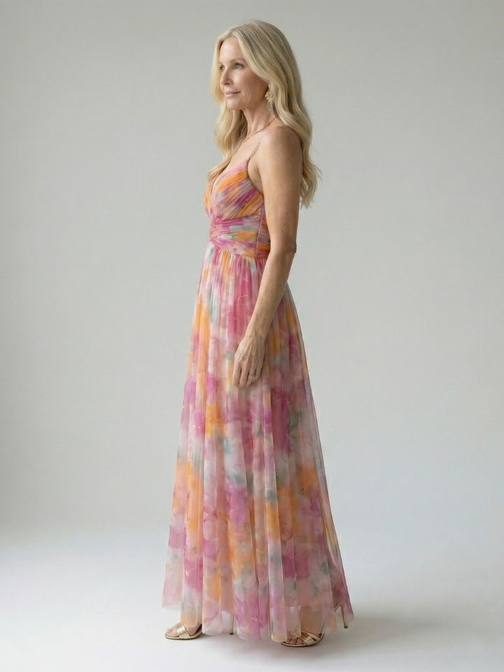DELACROIX| Robe Maxi à Enveloppe Douce Isel