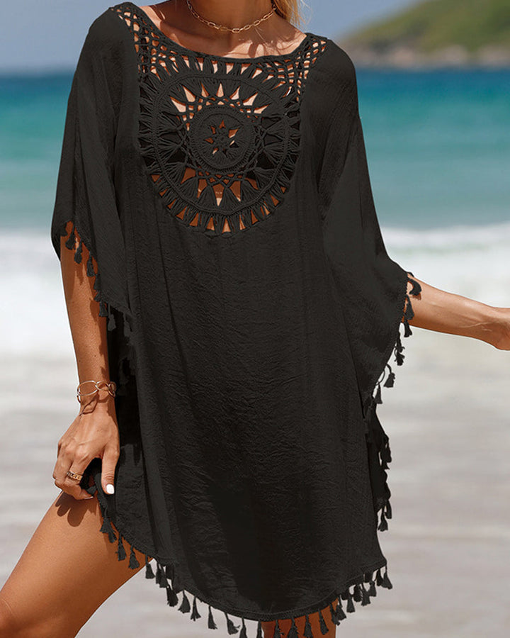 DELACROIX | Couverture de plage avec pompons Nora