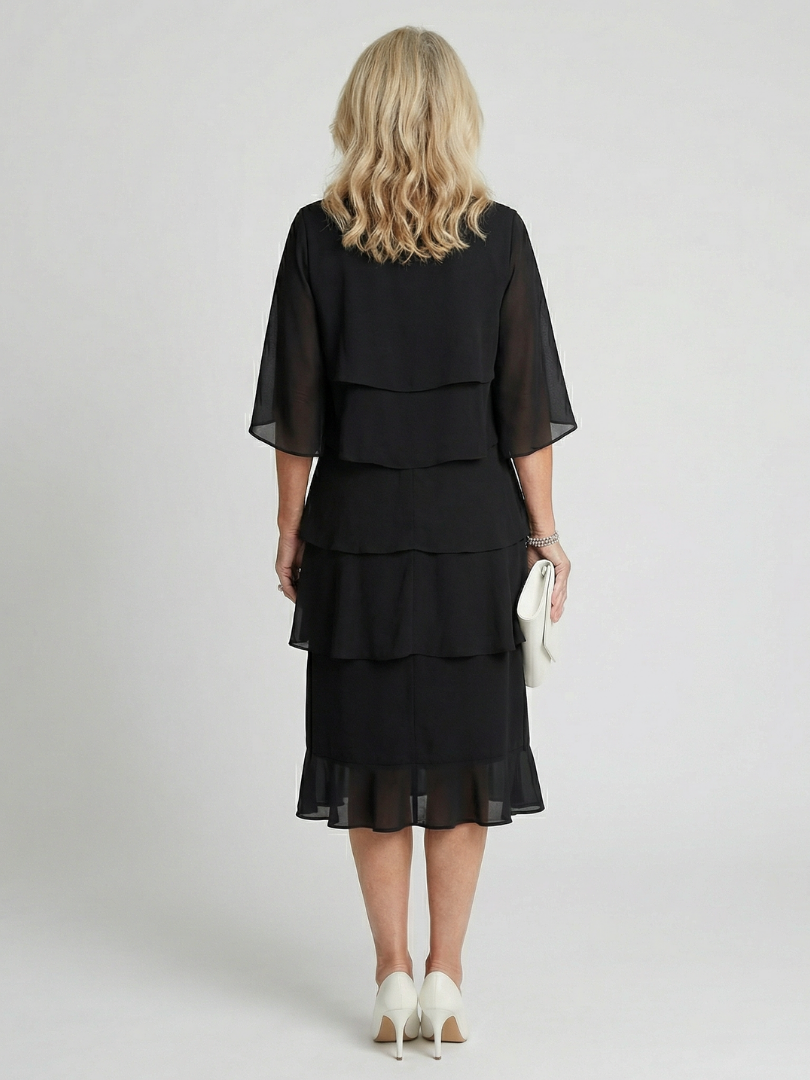 DELACROIX | Robe Midi à Volants Margaux