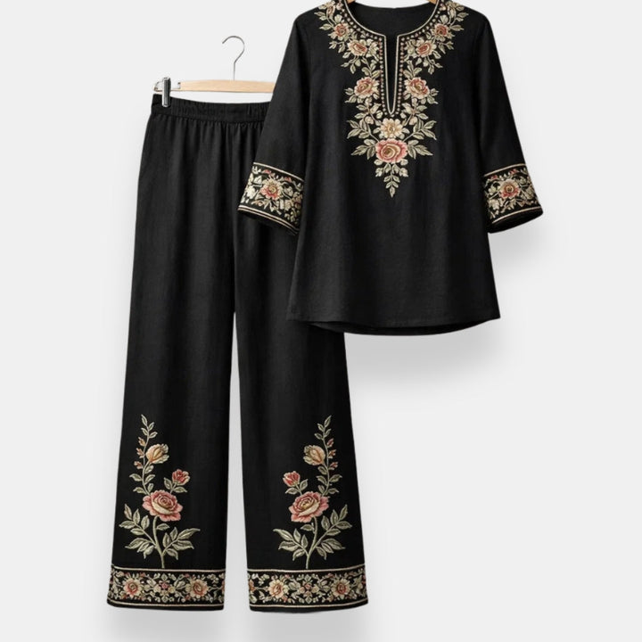 DELACROIX | Ensemble Tunique Brodée et Pantalon Sylvie