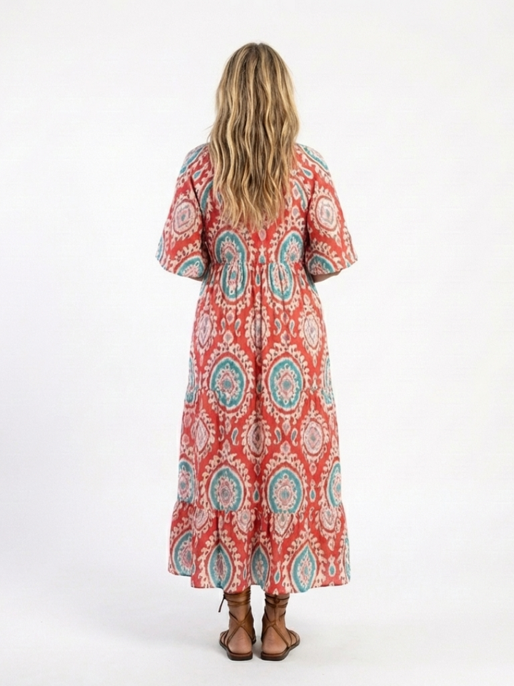 DELACROIX | Robe midi à imprimé paisley Zaria