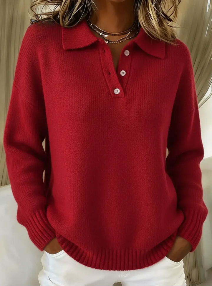 DELACROIX | Pull Col Polo Maille Douce Amélie