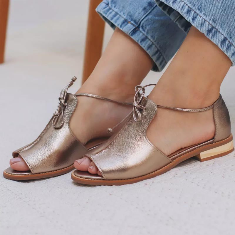 DELACROIX | Sandales Plates en Cuir Nicole