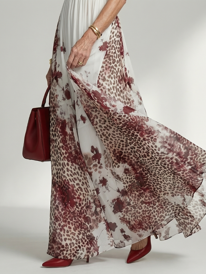DELACROIX | Robe Maxi Plissée Blanche Orlune