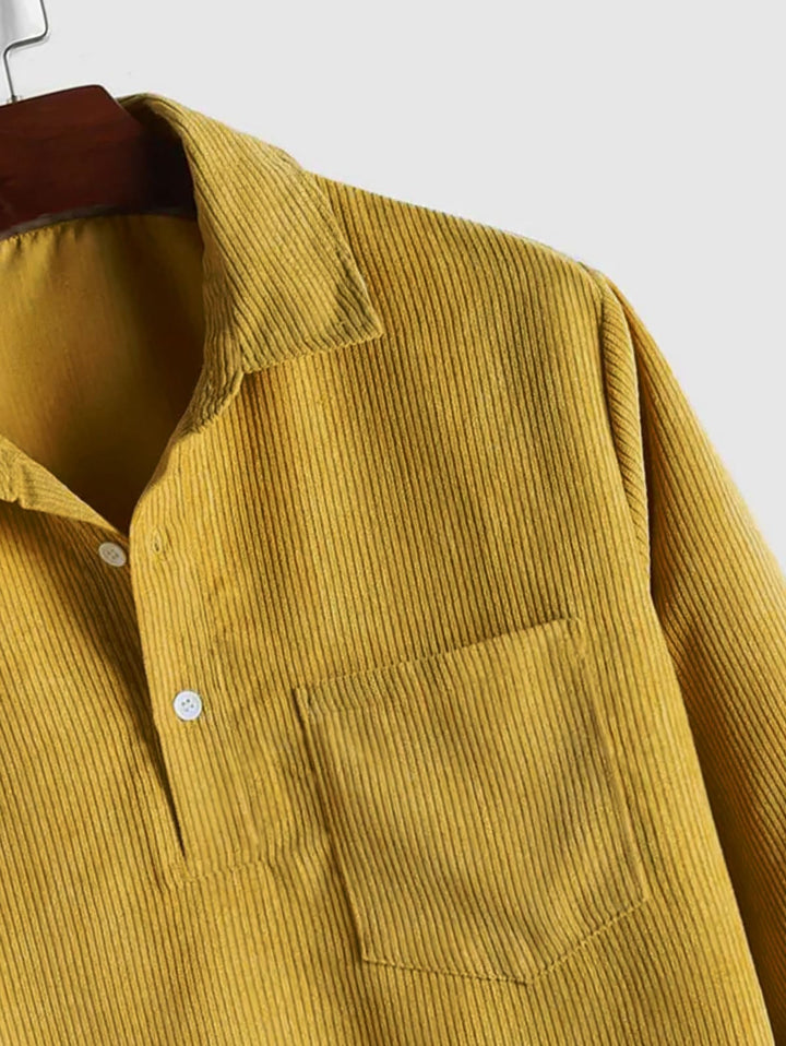 DELACROIX | CHEMISE MANCHES LONGUES DEMI-BOUTONS POUR HOMME